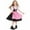 Pink, variant on Kids Girls German Dirndl Dress Short Sleeve Oktoberfest Bavarian Dresses Trendy Party Traditional Dress Festival Outfit