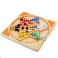 thumbnail image 6 of Zeiwohndc 2 in 1 Checkers & Flight Chess Combo Set Wooden Family Games Children Educational Toy Table Puzzle Board, 6 of 10