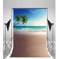 thumbnail image 3 of BSDHOME Polyester 5x7ft Beach Photo Backdrop Seaside Blue Sky Palm Tree Sunset 2018 Theme Beach Backdrop for Photography Party Hawaiian Scene Setters Personal Portrait Photo Background Studio Props, 3 of 4