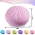 thumbnail image 2 of Dumpling Squishy Mystery Box, Viral Squishy Dumpling Toy, Bao Bun Squeeze Stress Relief Fidget Toys for Holiday & Birthday Gifts (Light-Purple), 2 of 6