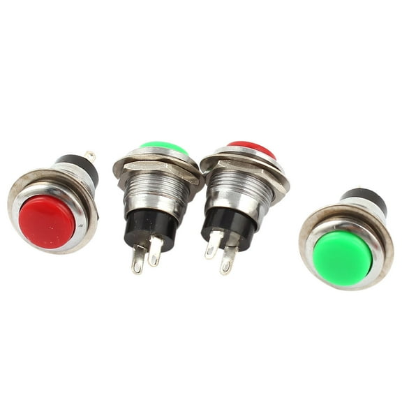 4pcs 12mm Momentary SPST Push Button Switch AC125V 6A 250V 3A