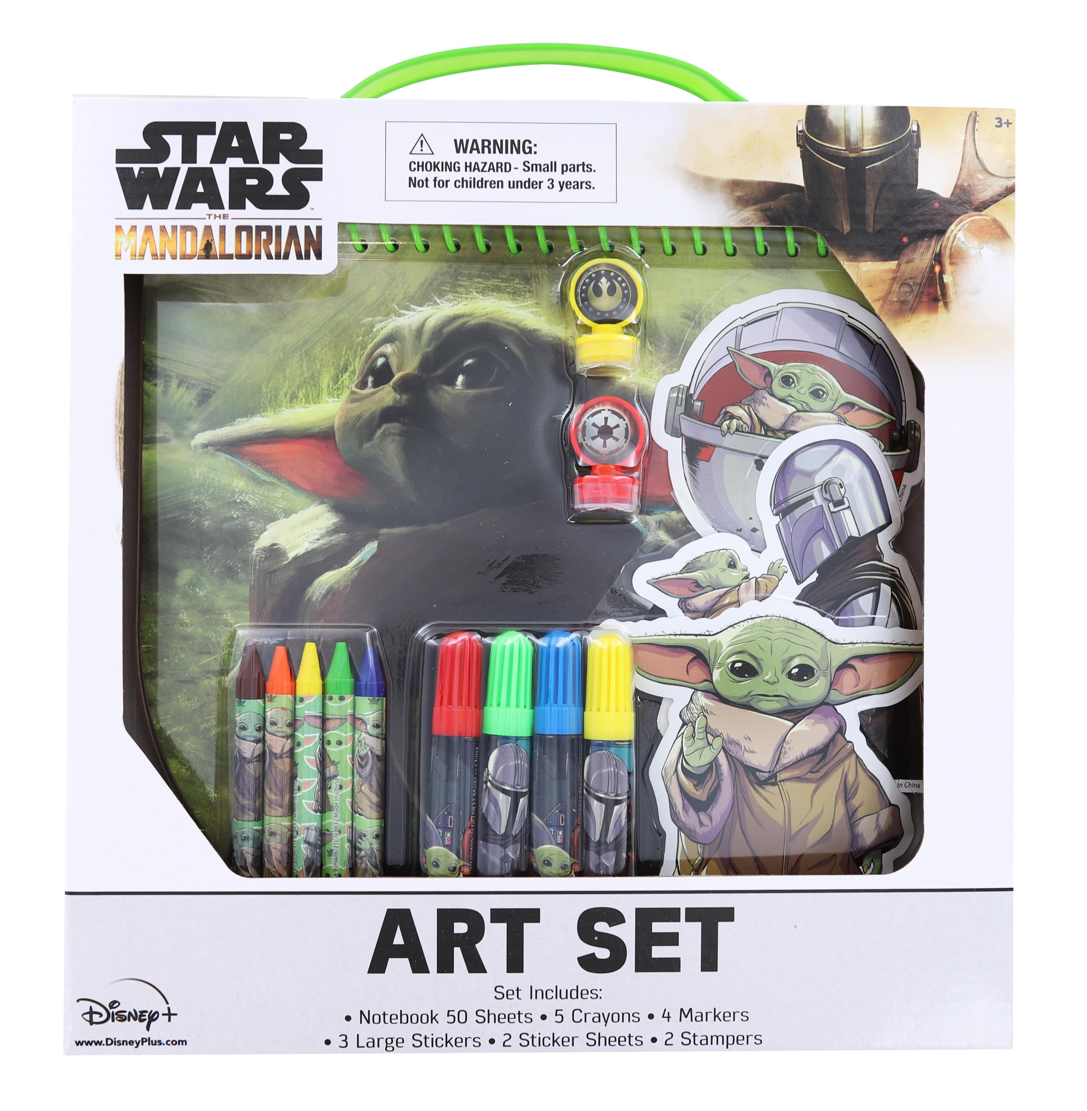 Details about   NEW Star Wars The Mandalorian Baby Yoda Ultimate Art Set Stickers Markers Paint 