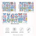 thumbnail image 2 of Yayeee Pillowcase King Size Set of 2 Satin Wrinkle Resistant Pillow Case, Blue Retro Pattern, 2 of 7