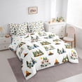thumbnail image 2 of Catabedysis Whimsical Camping 7-Piece Twin Bedding,Camper Tent Pattern Bedding Comforter Set For Boys,Multicolor,Polkadot Reversible, 2 of 7