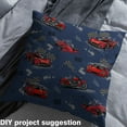 thumbnail image 2 of jejeloiu Race Car Fabric by the Yard 3 Yards,Sports Car Flag Sewing Fabric,Black Red Blue Fabric for Sewing For Child,Microfiber Bedroom Decor, 2 of 6