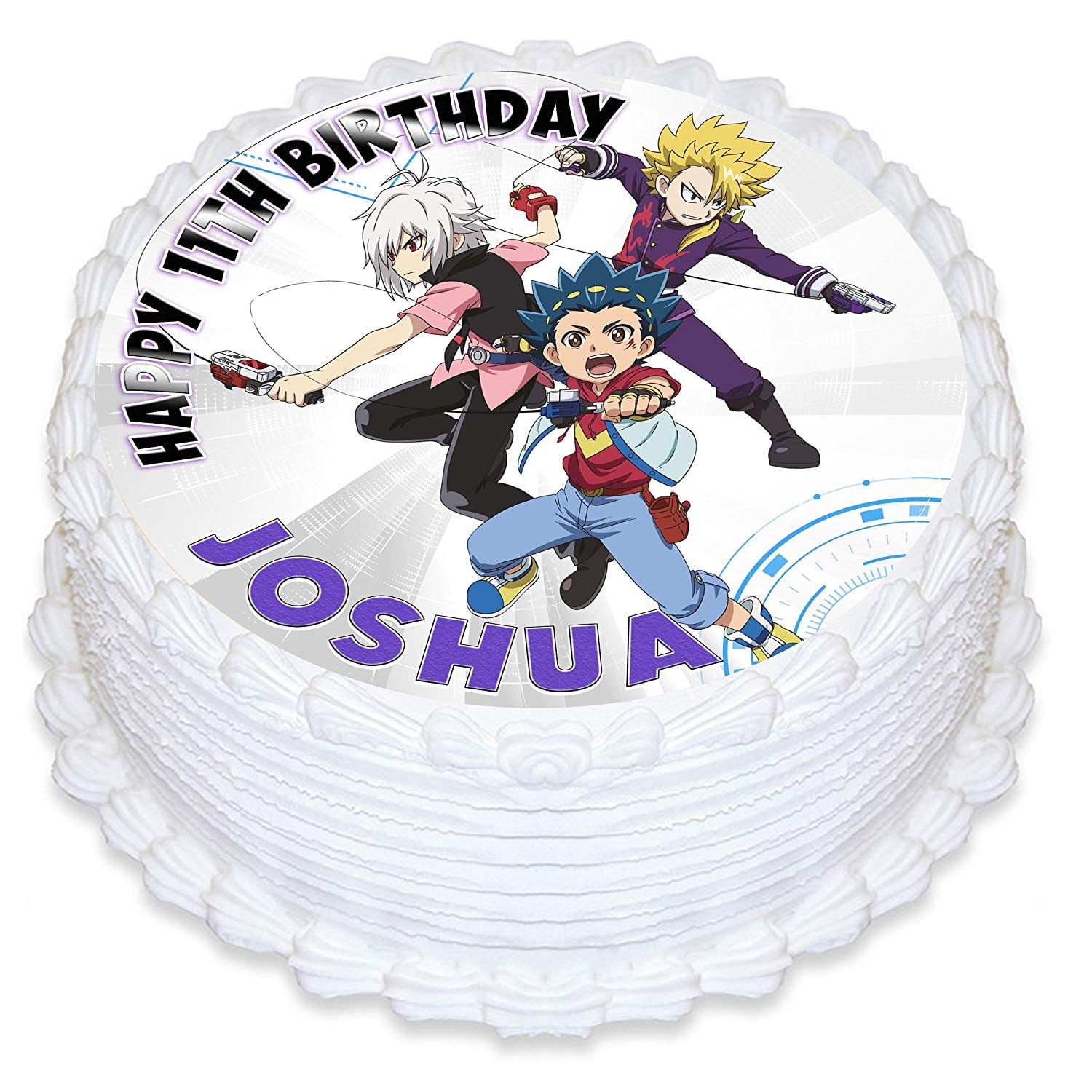 Beyblade Edible Cake Image Topper Personalized Picture 8 Inches Round Walmart Com