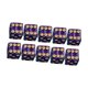 thumbnail image 1 of Paquete de 10 dados de seis caras, juguetes de barra opacos D6 de 16 mm para juegos de mesa de rol y matemáticas. Violeta, 1 of 6