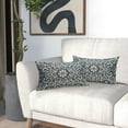 thumbnail image 6 of Dusty Blue Pillow Covers 12x20 Set of 2 Blue Cream Bohemian Ethnic Carpet Boho Style Pattern Decorative Lumbar Throw Pillows Outdoor Rectangle Cushion Cases Farmhouse Decor for Home Sofa Bed, 6 of 6