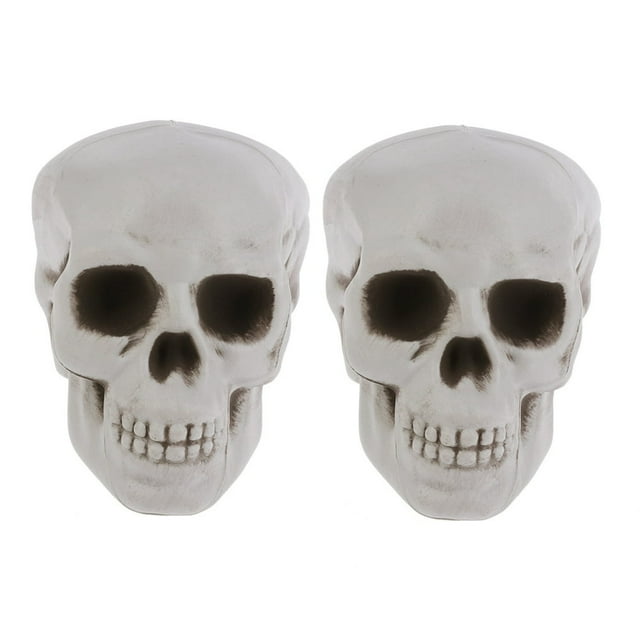 Halloween Skulls Decor Plastic Skeleton Head Decorations Ornament Props Terrifying Mini Bar Party Craft Heads Realistic