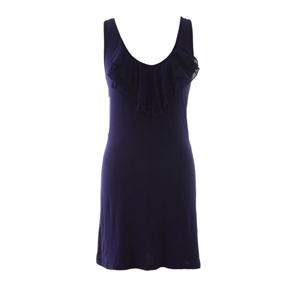 VELVET by Graham & Spencer Women's Ruffle Front Detail Tank Dress Medium Indigo