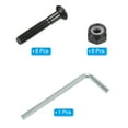 thumbnail image 3 of Uxcell Skateboard Hardware Kit 1.18" Mounting Screws Hex Head Bolts Nuts Set with Spanner Black, 3 of 4