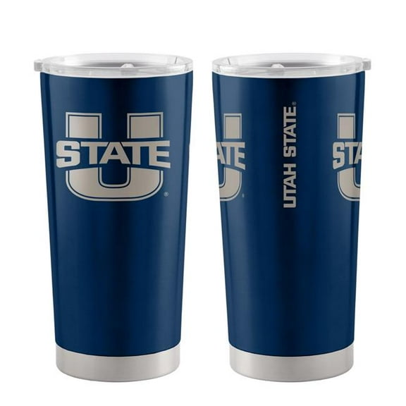 Logo Brands 272-S20T-1 Utah State 20 oz Gameday Stainless Tumbler