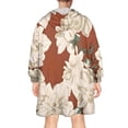 thumbnail image 2 of Wearable Oversized Blanket,Pioneer Flower Floral Print Pattern Wearable Blanket Hoodie for Adults,Cozy Hooded Blankets with Super Pockets,Super Warm Fuzzy Pullover for Women & Men, 2 of 6
