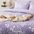 thumbnail image 4 of U by Bedsure King Comforter Set Lavender, Bed in a Bag King Size Bedding Purple, 7-Pieces Botanical Flowers Spring Comforter, Sheets, Pillowcases & Shams, 4 of 9