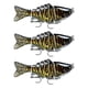 thumbnail image 2 of Soidarity Paquete de 3 señuelos de pesca de plástico de agua salada cebo falso atracción al aire libre Swimbaits artificiales Crankbait accesorio 10cm Pescar tipo 7 Soidarity OD023723-07, 2 of 6
