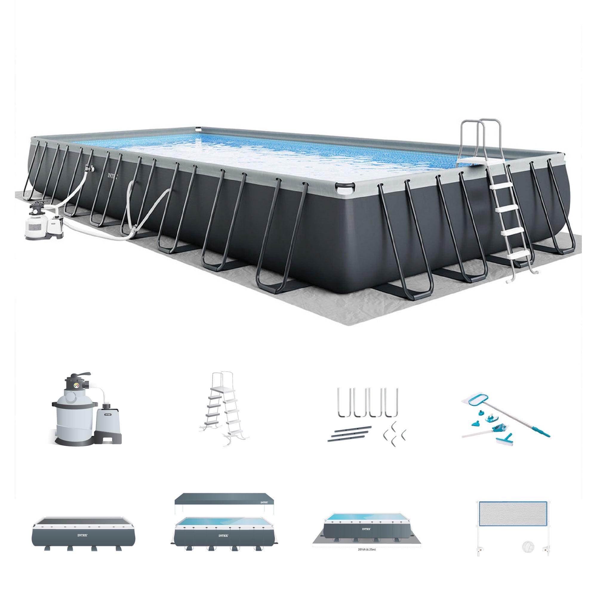 Intex, Pool Set, 24'x12'x52