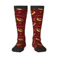 thumbnail image 1 of Fotbe Hot Chili Calcetas Divertidas Estampadas para Hombre y Mujer, Calcetas de Algodón hasta la Rodilla para Caminar, Correr, Enfermería y Embarazo, 1 of 6