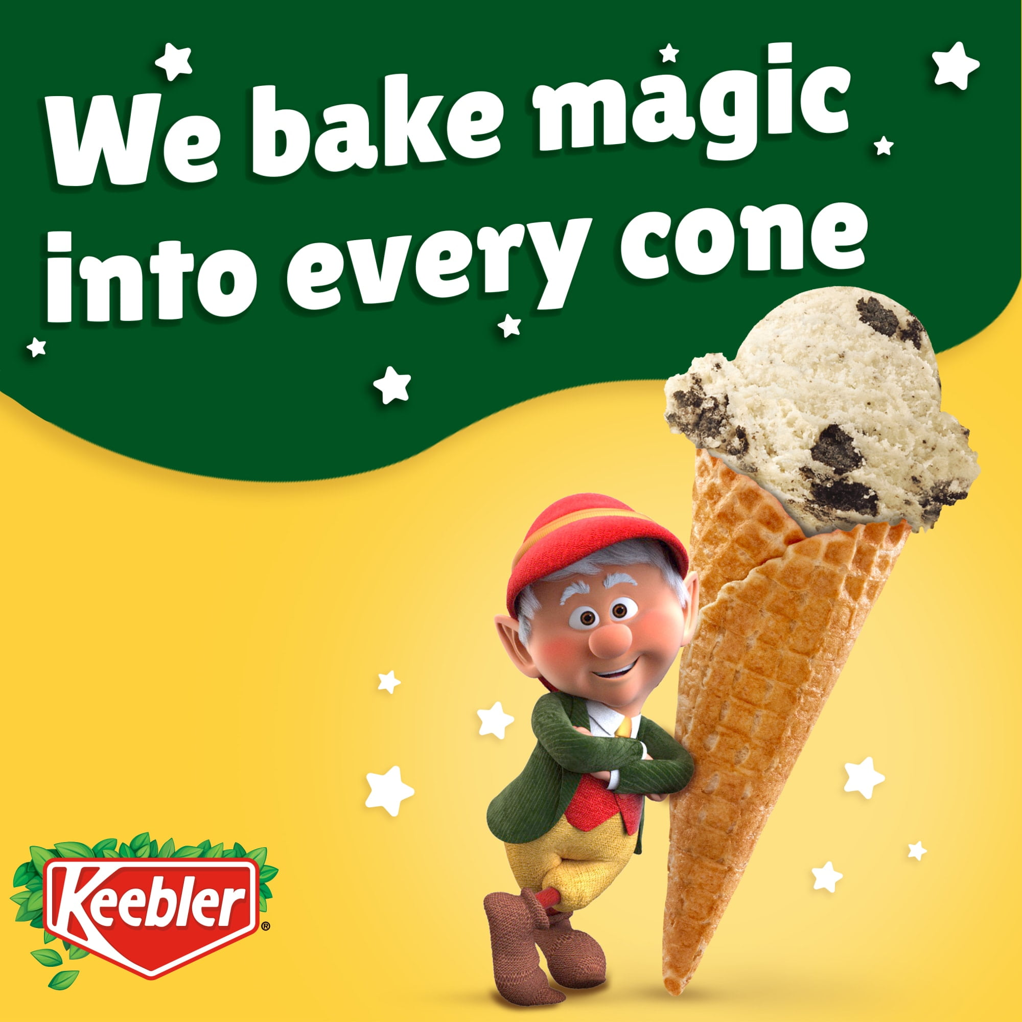 Keebler Waffle Ice Cream Cones, 5 oz, 12 ct