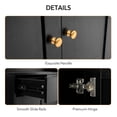 thumbnail image 4 of RichYa 71.2" Tall Kitchen Pantry Cabinet,Large Food Pantry Cabinet for Microwave,Wine,Kitchen Hutch,Black, 4 of 9