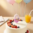 thumbnail image 5 of Creative Cartoon Numeral Birthday Candle, Pink Number Cake Topper with Butterfly Decoration, Elegant Party Supplies for Anniversary Celebration, Number 0, 5 of 6