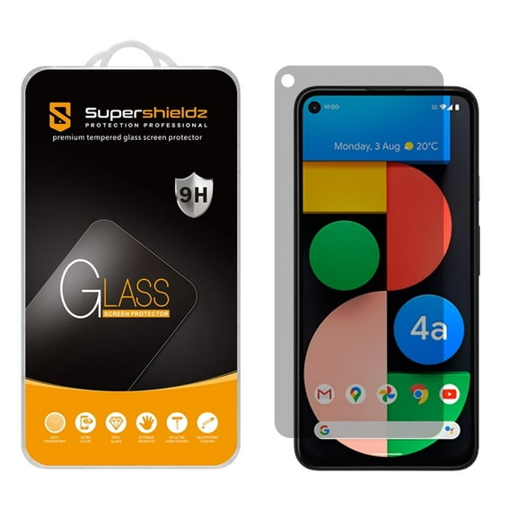 [2-Pack] Supershieldz for Google Pixel 4a 5G UW / Pixel 4a 5G Privacy Anti-Spy Tempered Glass Screen Protector, Anti-Scratch, Anti-Fingerprint, Bubble Free