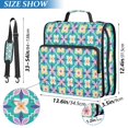 thumbnail image 2 of FORMRS Zipper Binder with Shoulder Strap 2-inch Ring 500 Sheet Capacity File Bag, Green Mosaic Pattern, 2 of 5