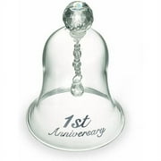 Russ 1st Anniversary Glass Bell, 4-Inch