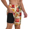 thumbnail image 3 of Haiem Cups of Tea Mens Swim Trunks with Compression Liner 2 in 1 Swimming Shorts Stretch Swimwear Quick Dry,Board Shorts-X-Large, 3 of 9