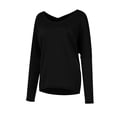 thumbnail image 5 of LYXSSBYX Women Long Sleeve Tops Fashion Womens Solid Color Long Sleeve V Neck Tee Casual Popular Blouse Tops, 5 of 9