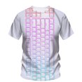 thumbnail image 1 of Personality Creative Computer Keyboard Pattern Printed Summer Men's T-Shirt Trend Hip Hop Short Sleeve Classic Loose Casual Top, 1 of 5