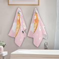 thumbnail image 4 of Dreamtimes Easter Bunny Egg Balloon Hand Towels 2 PCS, Pink Rabbit Cloud Kitchen Towel Ultra Soft and Highly Absorbent,Decorative Fingertip Face Towel for Bathroom Hotel, 28.3"x14.4", 4 of 6
