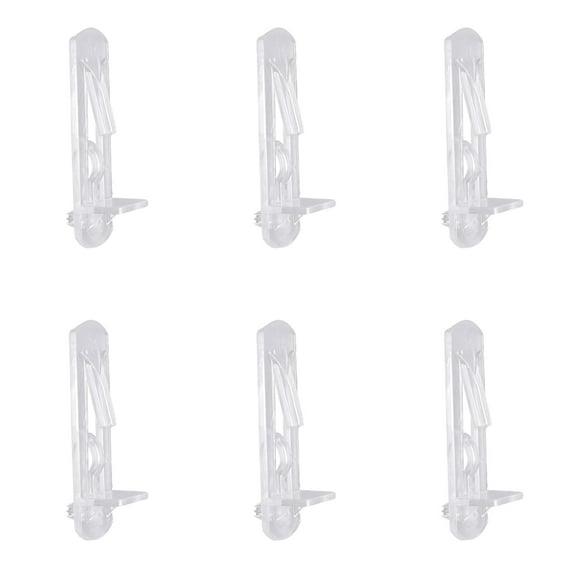 Shelf Support Peg, 30PCS Clear Plastic Cabinet Shelf Pins, Self-Locking Bracket Clips for Furniture Kitchen Closet Shelf, Fits 5mm Diameter Hole & 18mm Thick Shelf