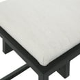 thumbnail image 5 of Uttermost Paradox Iron Metal and Fabric Bench in White/Matte Black, 5 of 5