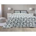 thumbnail image 1 of Daisy Comforter & Sham Bedding Set, Floral Bouquets Seasonal Growth Beauty Blossom Spring Romantic Flourish, 3 pcs Duvet Set Microfiber Filling Quilt, 5 Sizes, Pale Blue White, by Ambesonne, 1 of 4