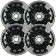 LED Inline Wheels 76mm 82a Skate Rollerblade Light Up 4-Pack w/ Abec 9 Bearings