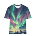 thumbnail image 3 of YOZGXEG Going Out Tops For Women Loose Round Neck Short Sleeve T Shirt Women Soft Polyester Spandex Casual Graphic Print Top Green S-3Xl, 3 of 5