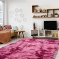 thumbnail image 5 of ZENELESS Indoor Fluffy Rugs,5x7ft Fuzzy Non-Slip Carpets for Living Room Bedroom Kids Room Nursery Home Decor Tie-dye Dark Red, 5 of 8
