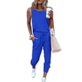 thumbnail image 1 of Conjunto Deportivo PRETTYGARDEN Mujer Sin Mangas Cuello Redondo Azul XL, 1 of 5
