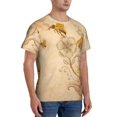 thumbnail image 4 of Yiaed Print Mens Short Sleeve Tight Fit T-Shirt, Crewneck Casual Tee-Small, 4 of 5