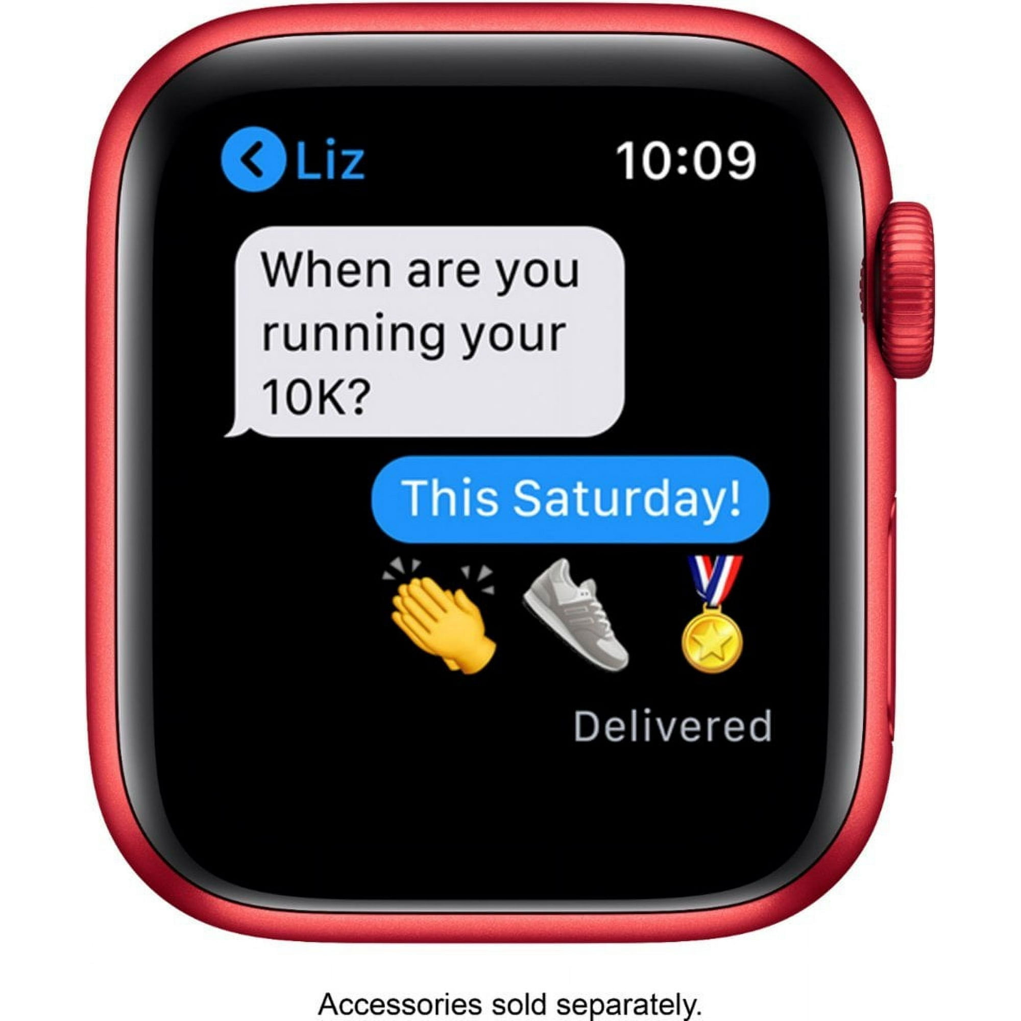 Restored Apple Watch Series 6 (GPS) 40mm RED Aluminum Case with RED Sport Band - M00A3LL/A (Refurbished)