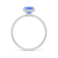 thumbnail image 2 of Angara Natural 1.6 Ct. Tanzanite with Diamond Classic Ring in 14K White Gold for Women (Ring Size: 6), 2 of 9