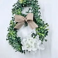 thumbnail image 4 of 19.6"Easter Bunny Wreath for Front Door,Spring Handmade Green Leaves Wreath for Easter Decoration Indoor Wall Decoration, Bunny Wreath for Wall Window Decor, 4 of 8