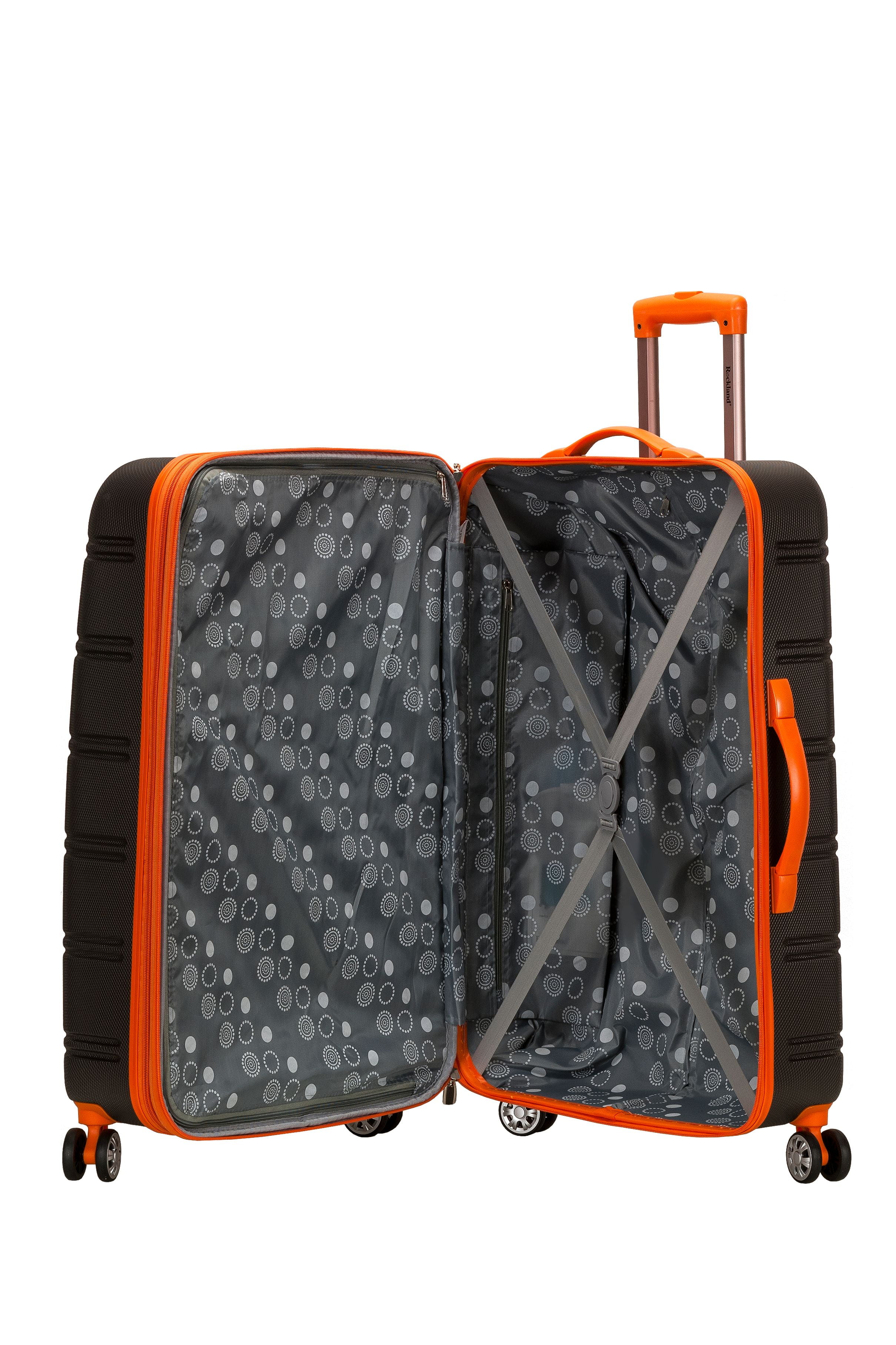 Rockland Luggage 12.00 in Adult 1-Piece Solid Print Hardside Checked Luggage, Charcoal