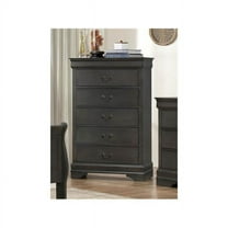 Home Elegance 2147SG-9 Mayville Collection Chest Stained Grey - 31.25 x 15.75 x 48.25 in.
