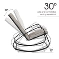 thumbnail image 4 of Outdoor Rocking Chair Metal Rocking Chair with Cushion for Outdoor Indoor Patio Garden Balcony, Black, 4 of 6