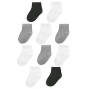 Wonder Nation Boys Ankle Socks, 10 Pack, Size 0M- 5T