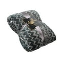 thumbnail image 6 of Catalonia Silky Soft Sherpa Throw Blankets for Beds, Flannel Chevron Micro Plush Fleece Blankets and Throws for Couch Sofa TV Bed, Reversible, Comfy, Fuzzy, 50"x60", Charcoal, 6 of 7