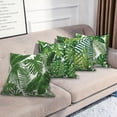thumbnail image 6 of Green Tropical Leaves Pillow Cover 16x16 Inch,Set of 4 Summer Palm Tree Cushion Cases for Couch Sofa Bed Home Decor, 6 of 6