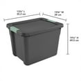 thumbnail image 2 of Sterilite 24Pk 12Gal Latch Tote Stackable Storage Container, Gray/Green, 2 of 9