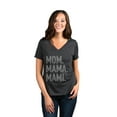 thumbnail image 2 of Mom Mama Mami Women's Fashion Relaxed V-Neck T-Shirt Tee Charcoal Grey 2X-Large, 2 of 3
